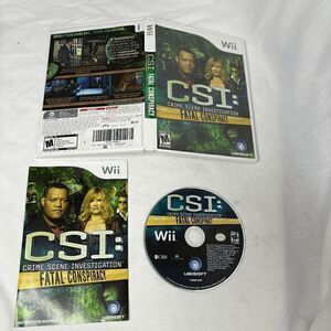 CSI: Crime Scene Investigation Fatal Conspiracy for Nintendo Wii Complete